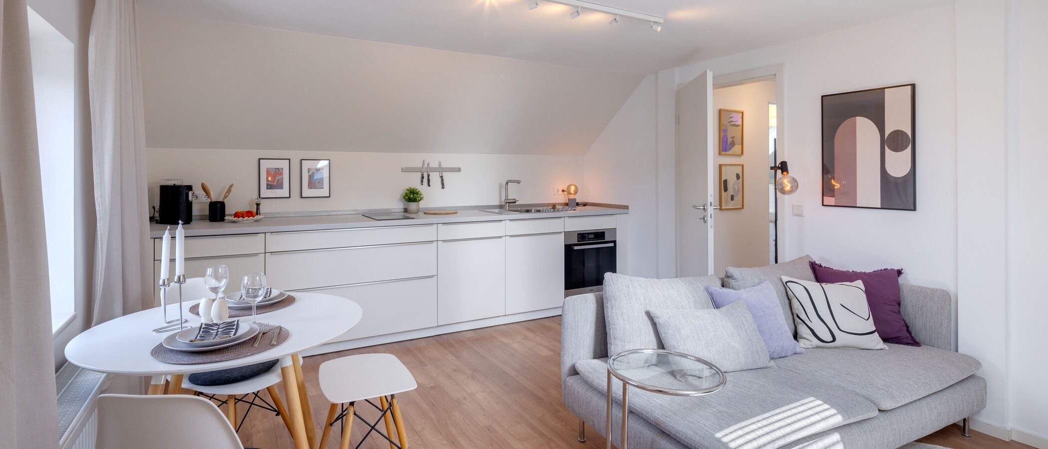 appartement sous les toits München Daglfing 04 pièce à vivre 14852