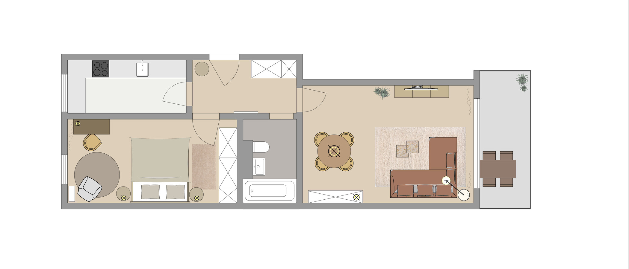 appartement München Glockenbachviertel 01 plan d'étage 14855