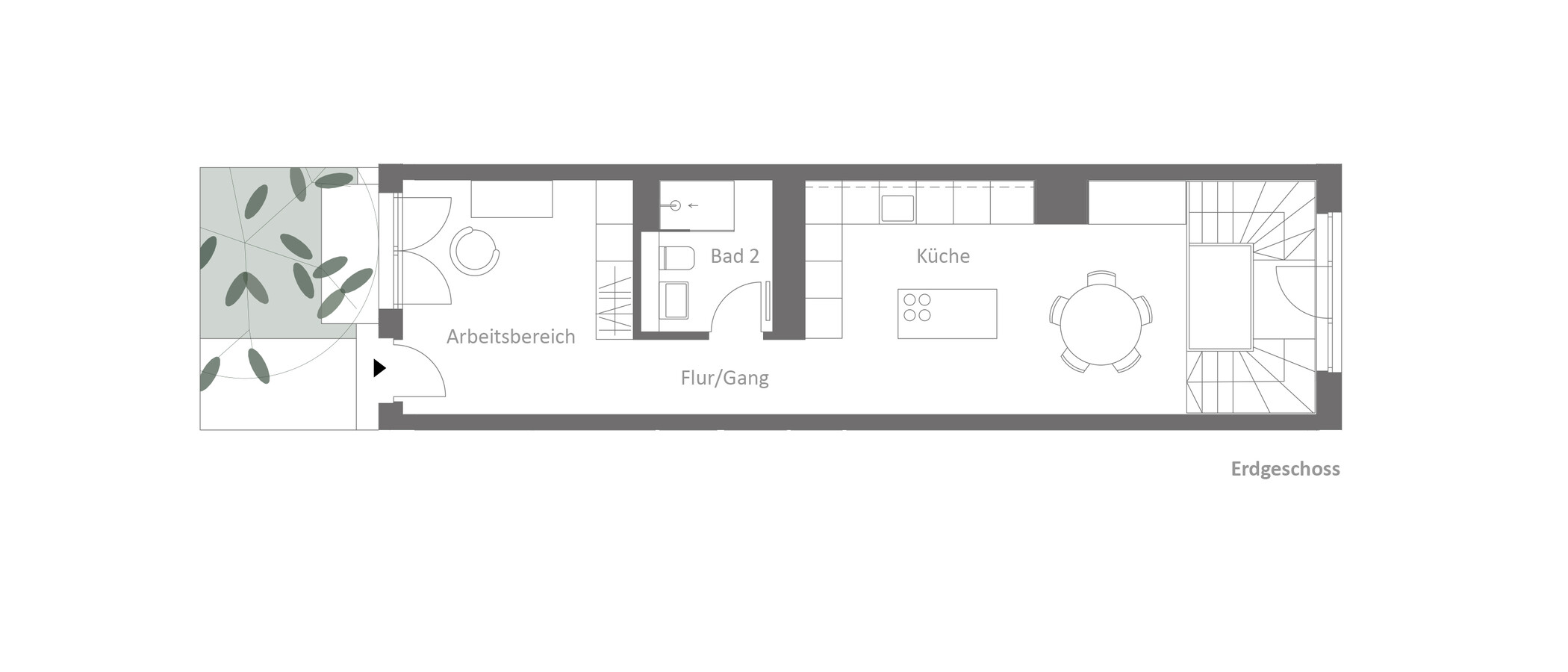 appartement style maisonnette München Neuhausen 01 plan d'étage 14864