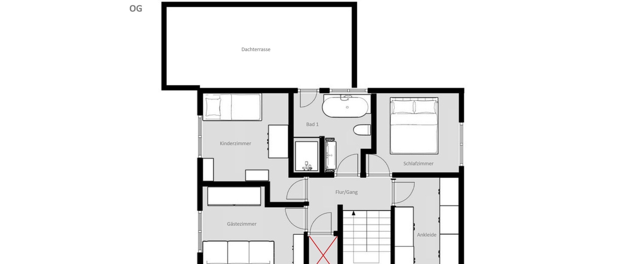 maison mitoyenne Wörthsee 02 plan d'étage 14865