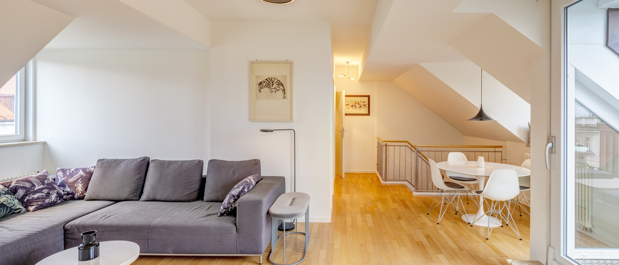 appartement style maisonnette München Schwabing 01 pièce à vivre 14908