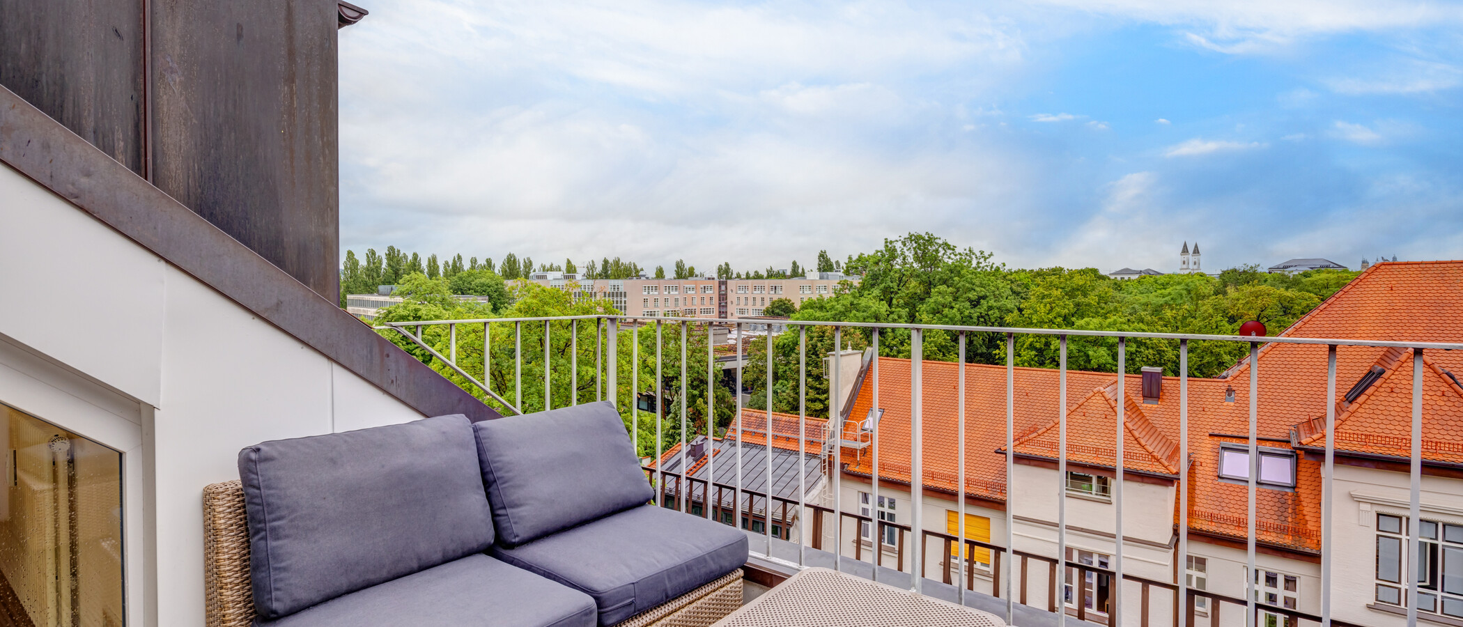 appartement style maisonnette München Schwabing 02 terrasse sur le toit 14908