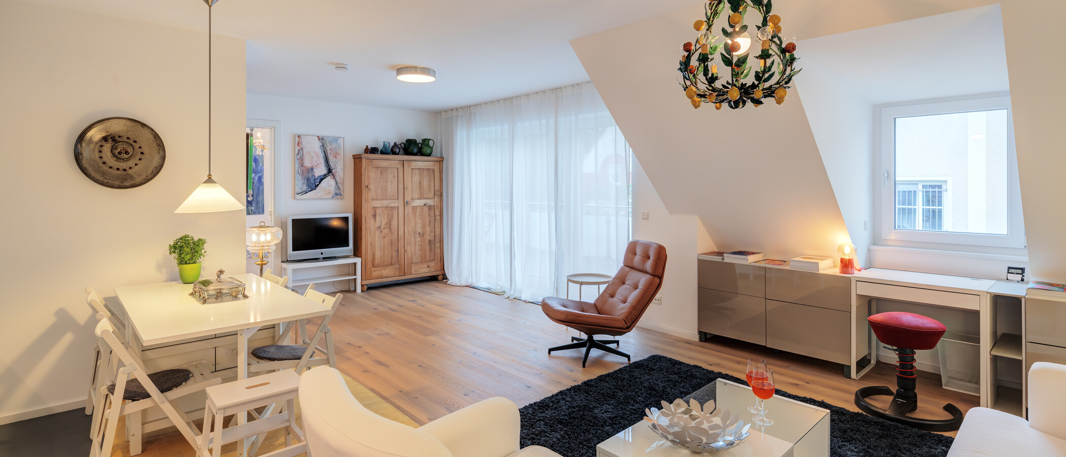 appartement sous les toits München Allach 02 pièce à vivre 14913