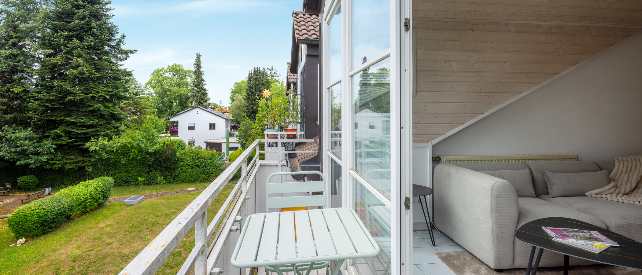 appartement sous les toits München Solln 01 balcon 14919