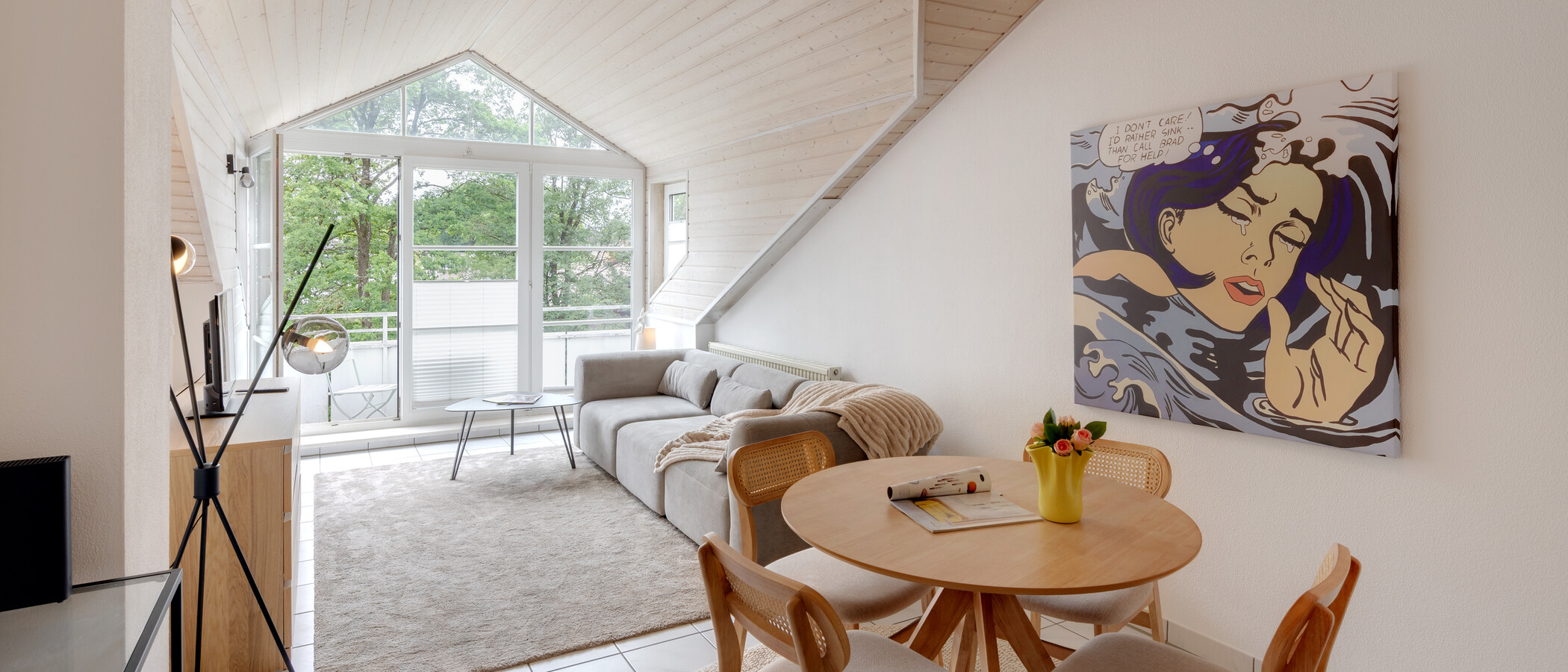 appartement sous les toits München Solln 01 pièce à vivre 14919