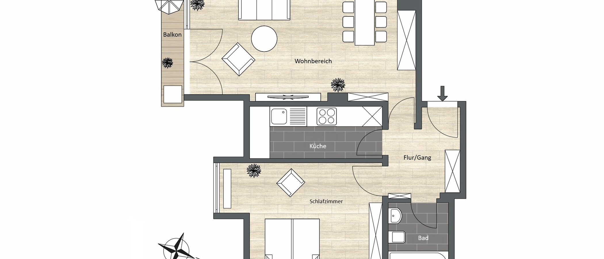appartement sous les toits München Solln 01 plan d'étage 14919