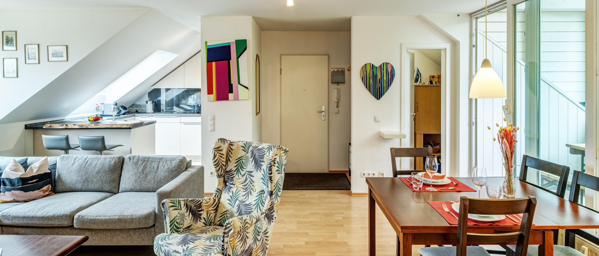appartement sous les toits München Obergiesing 03 pièce à vivre 14920
