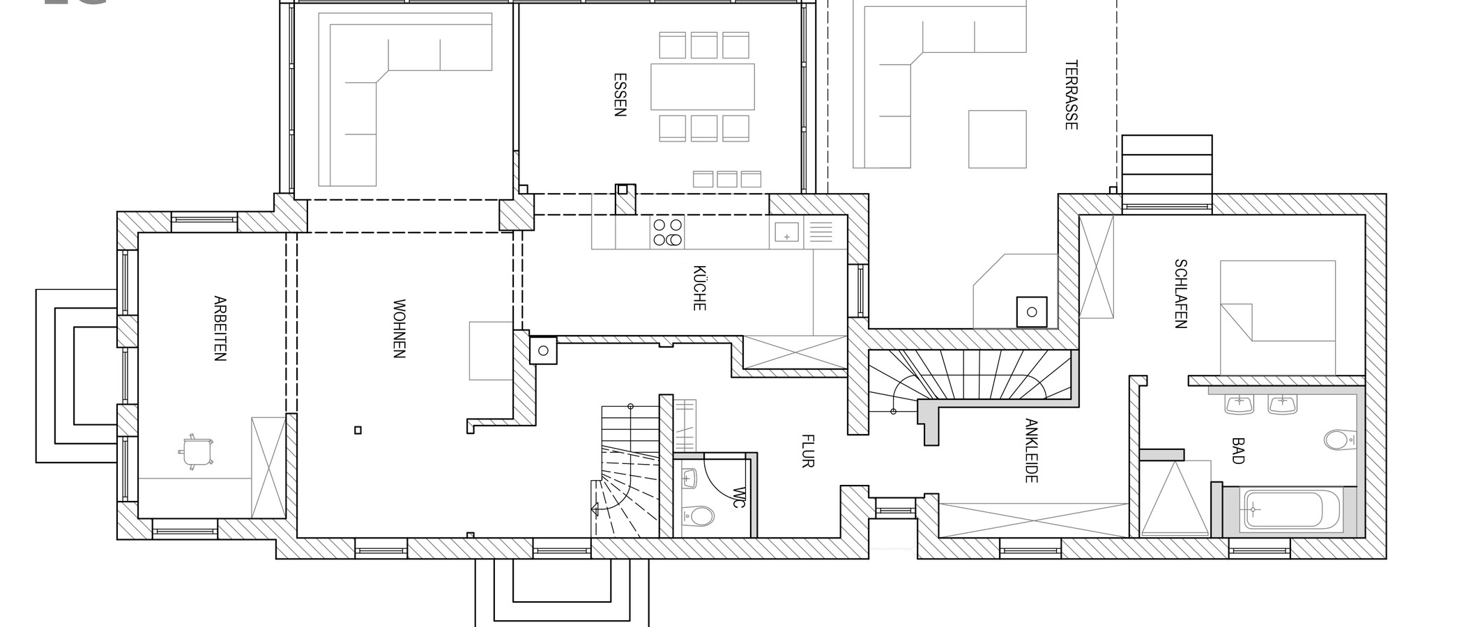 villa Oberhaching 01 plan d'étage 14925