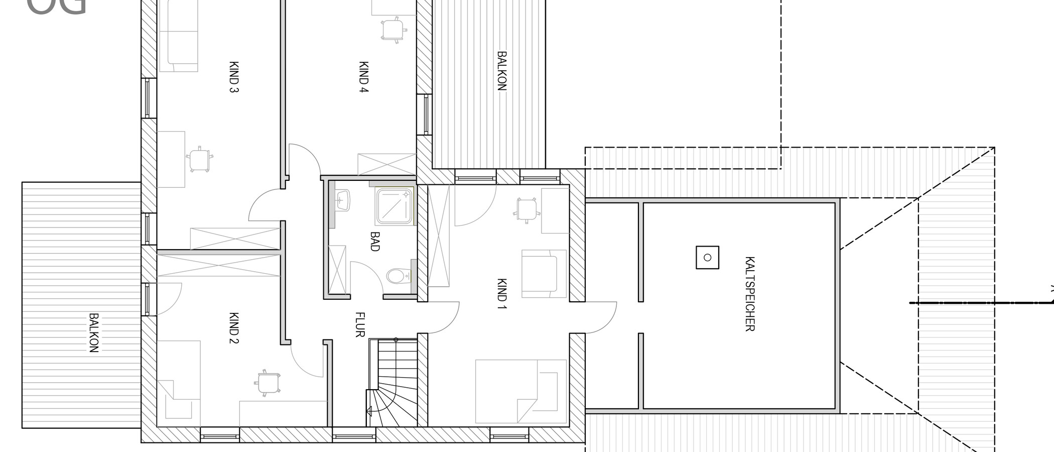 villa Oberhaching 02 plan d'étage 14925