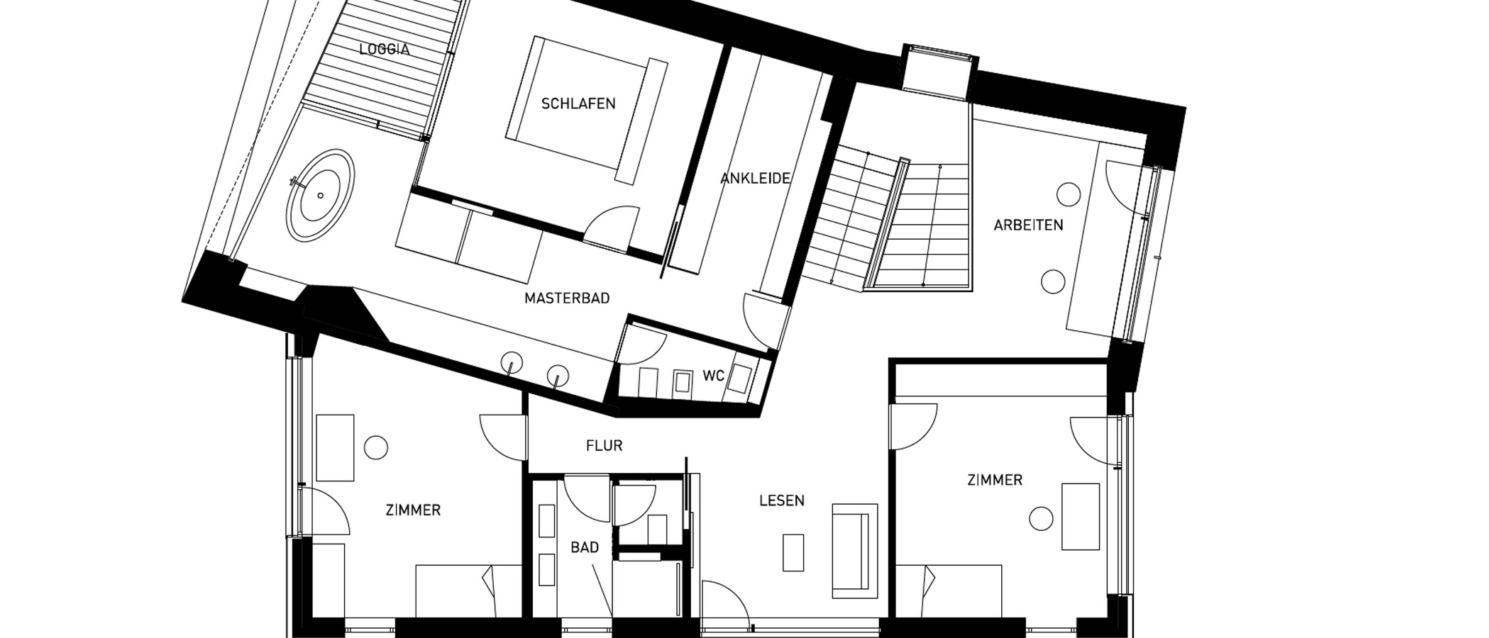 villa München Harlaching 03 plan d'étage 14944