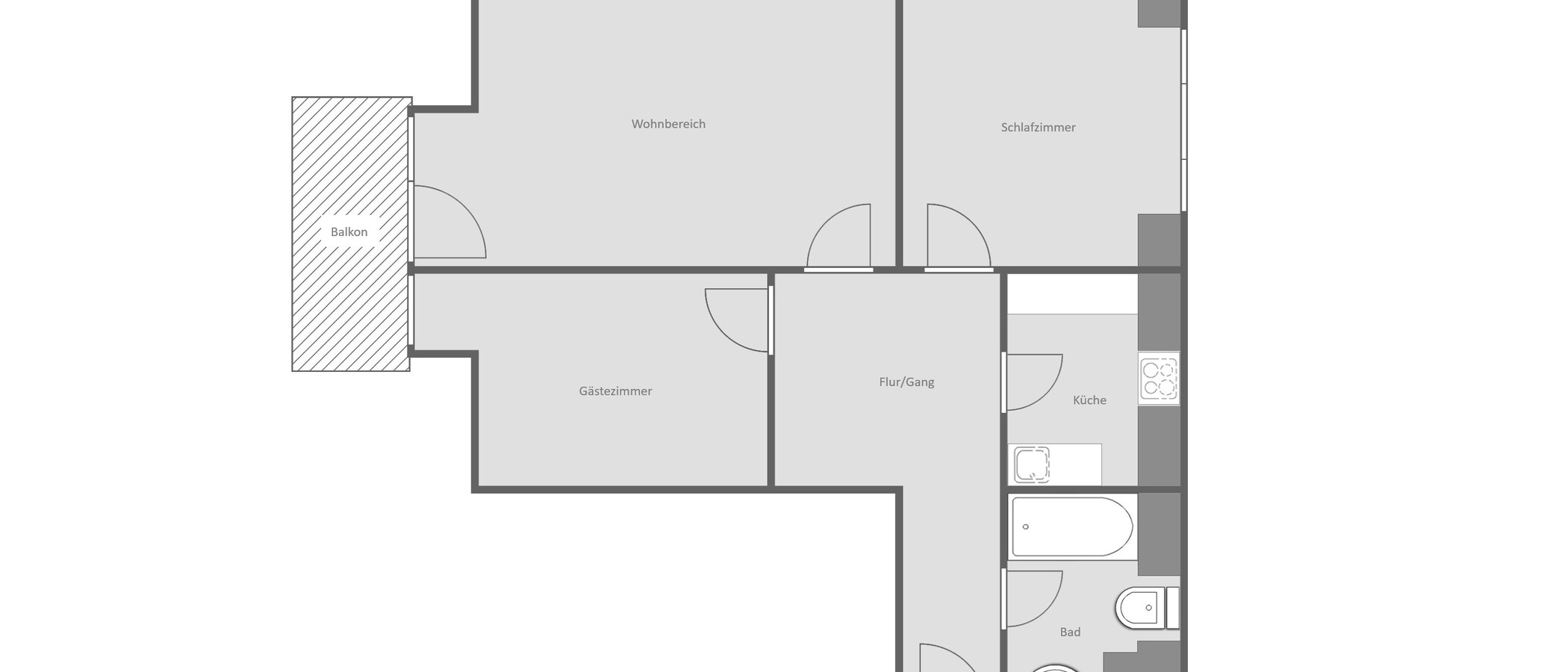 appartement sous les toits Germering 01 plan d'étage 14946