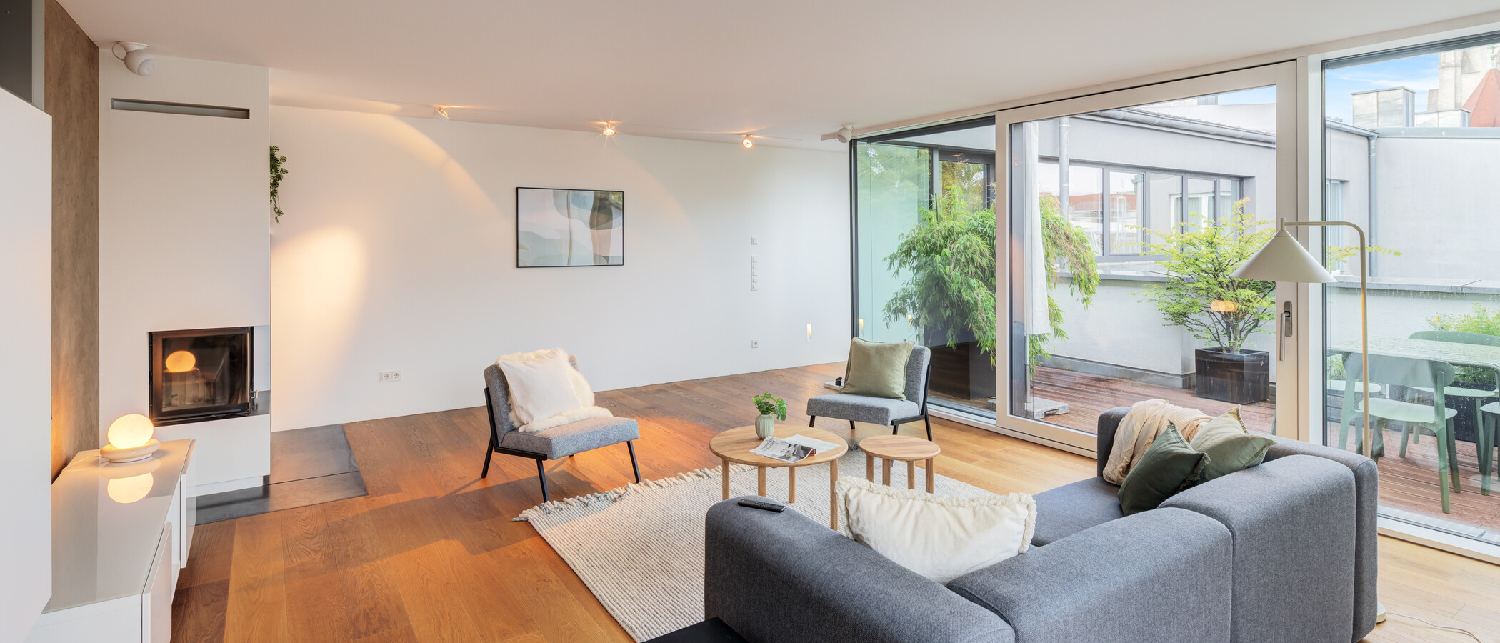 appartement avec terrasse sur le toit München Ludwigsvorstadt 04 pièce à vivre 14956