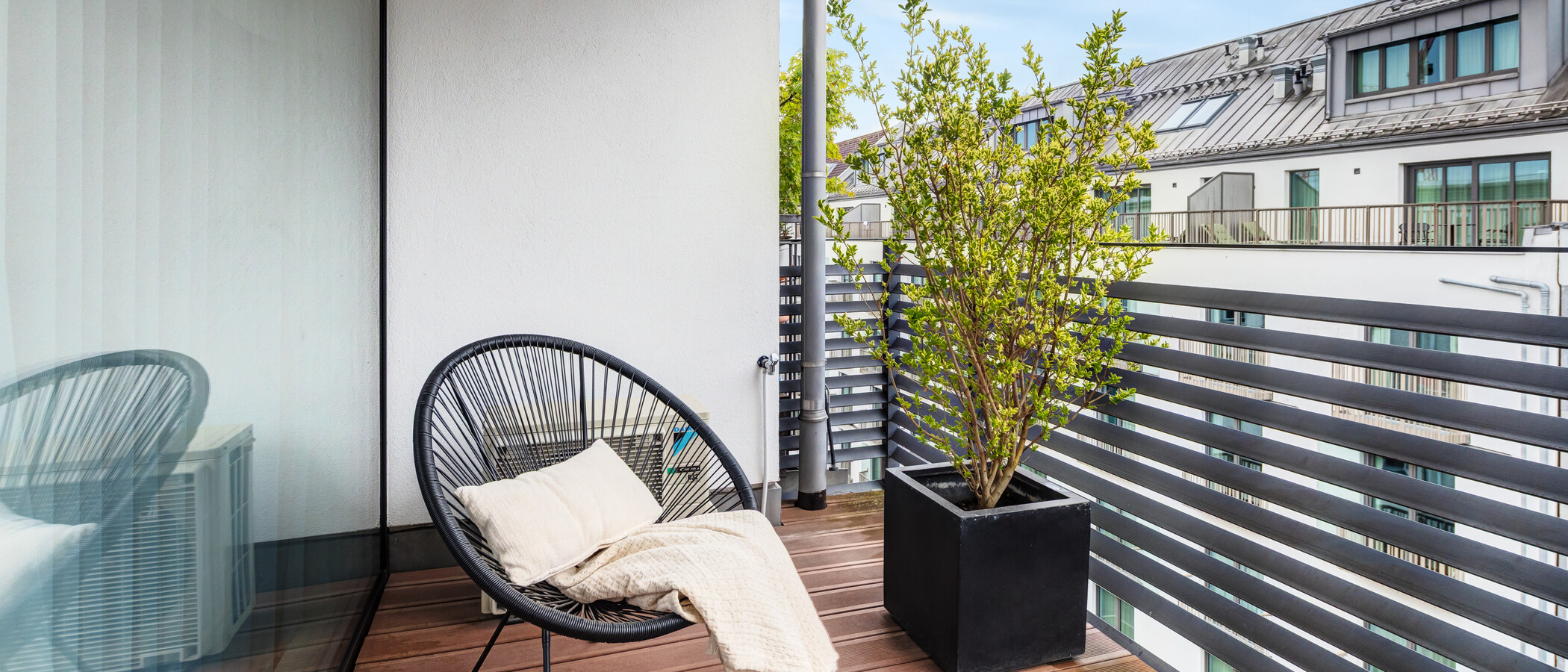appartement avec terrasse sur le toit München Ludwigsvorstadt 01 2eme Loggia 14956