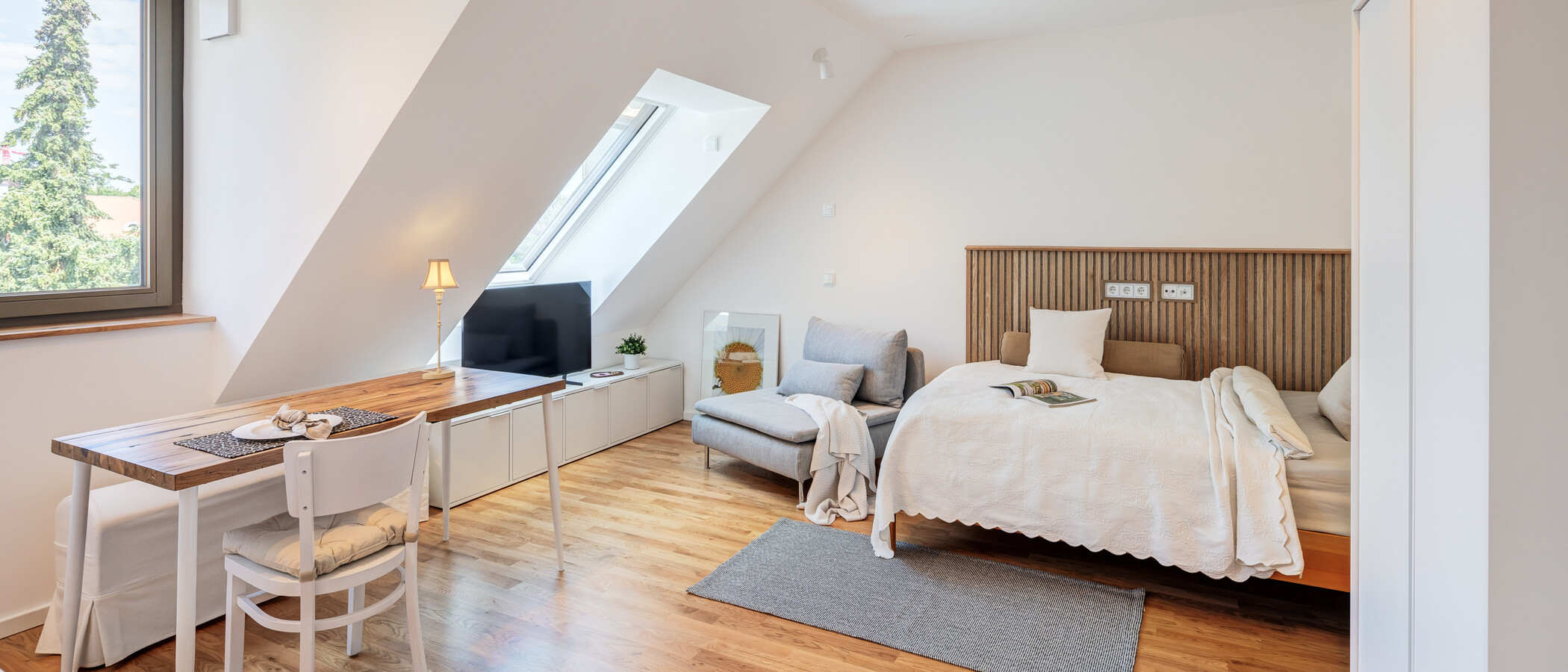 appartement sous les toits München Riem 01 pièce à vivre 14957