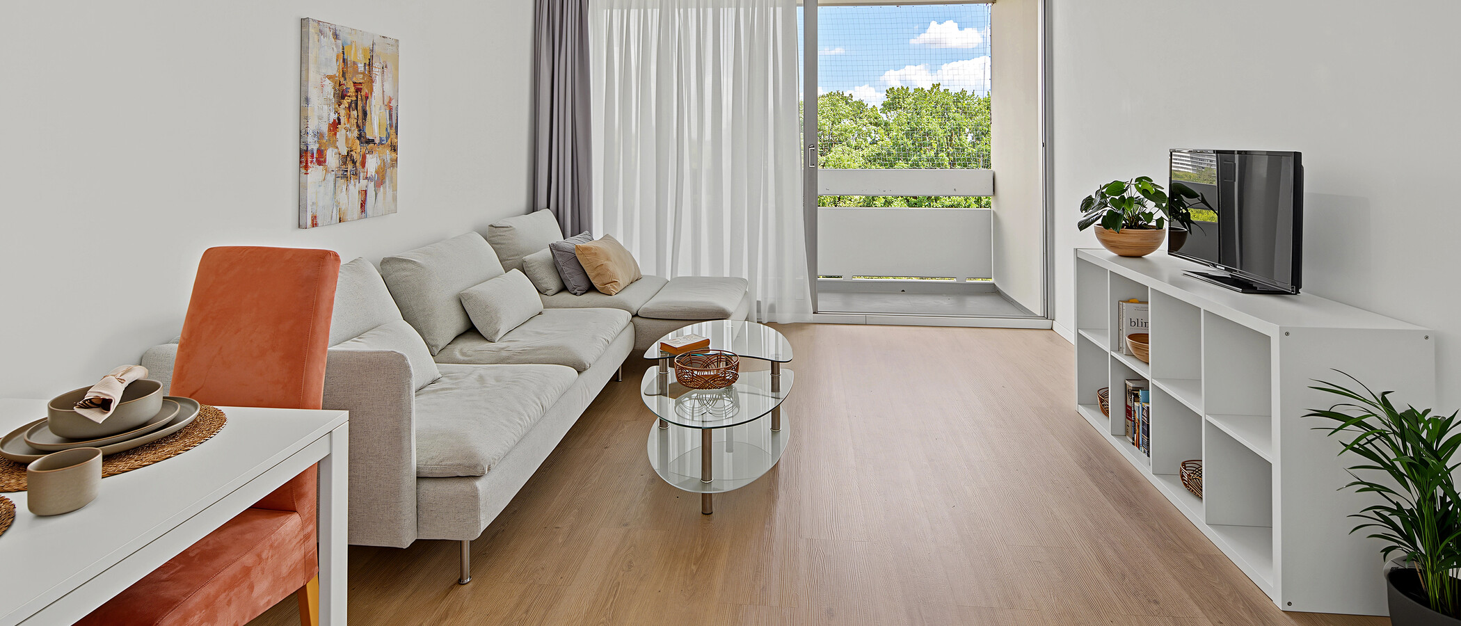 appartement München Arabellapark 02 pièce à vivre 14958