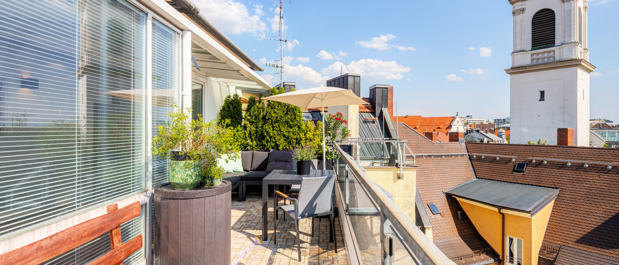 appartement style maisonnette München Haidhausen 02 terrasse sur le toit 14963
