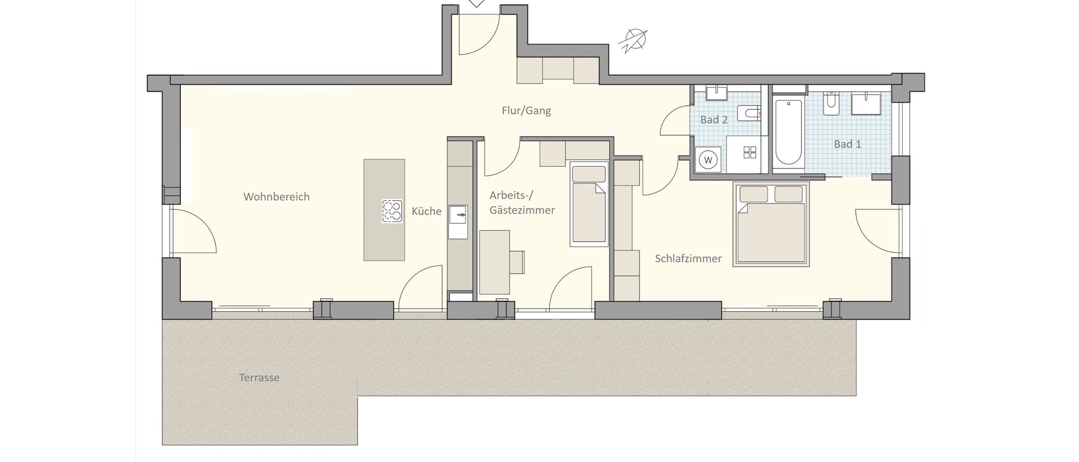appartement avec jardin München Trudering 01 plan d'étage 15002