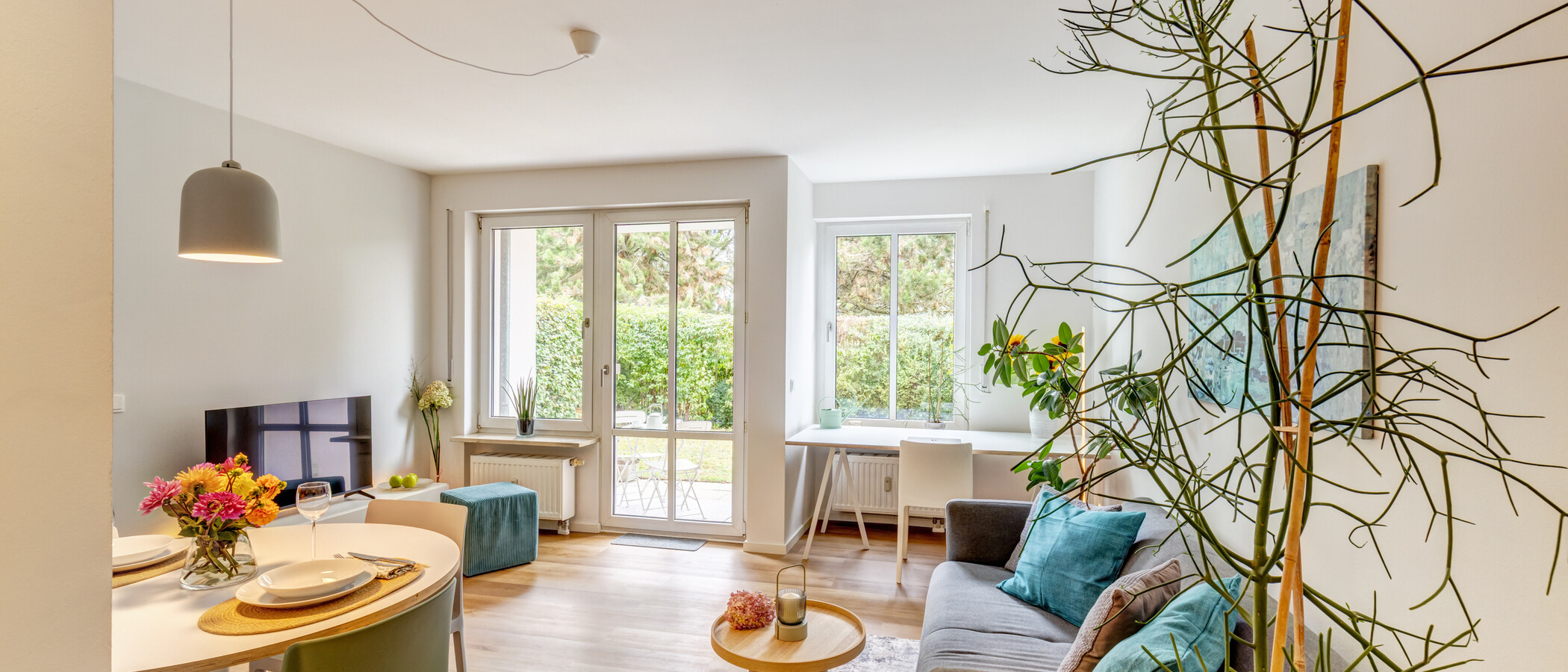 appartement München Freimann 01 pièce à vivre 15014