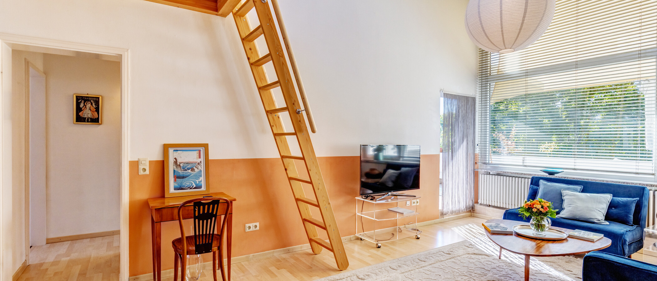 appartement avec terrasse sur le toit München Moosach 04 pièce à vivre 15028