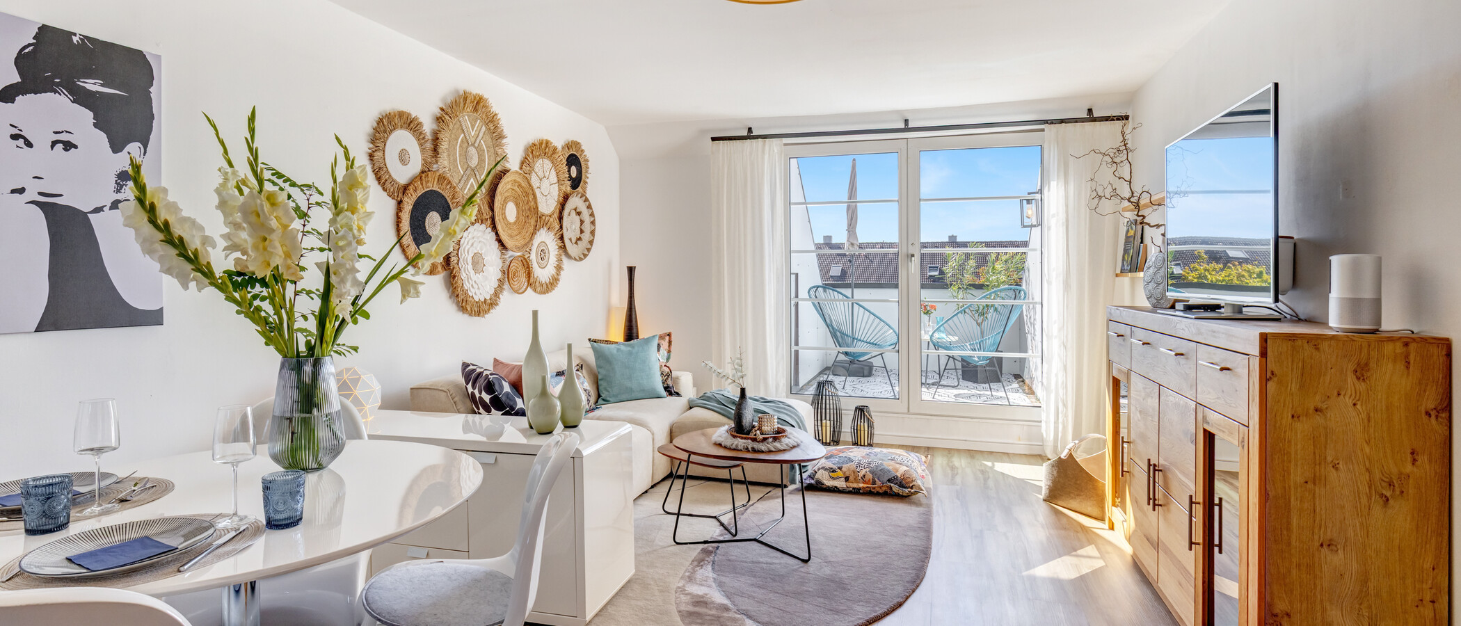 appartement sous les toits Unterschleißheim 01 pièce à vivre 15029