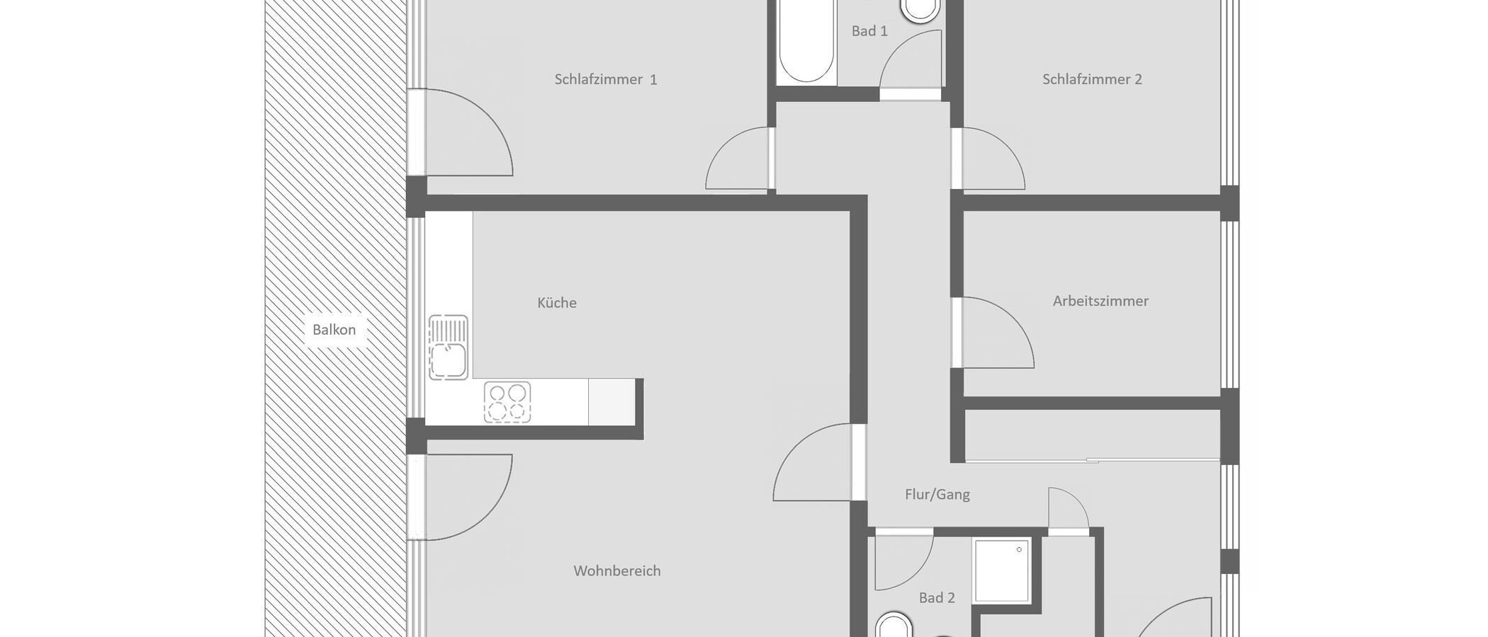 appartement München Pasing 01 plan d'étage 15037