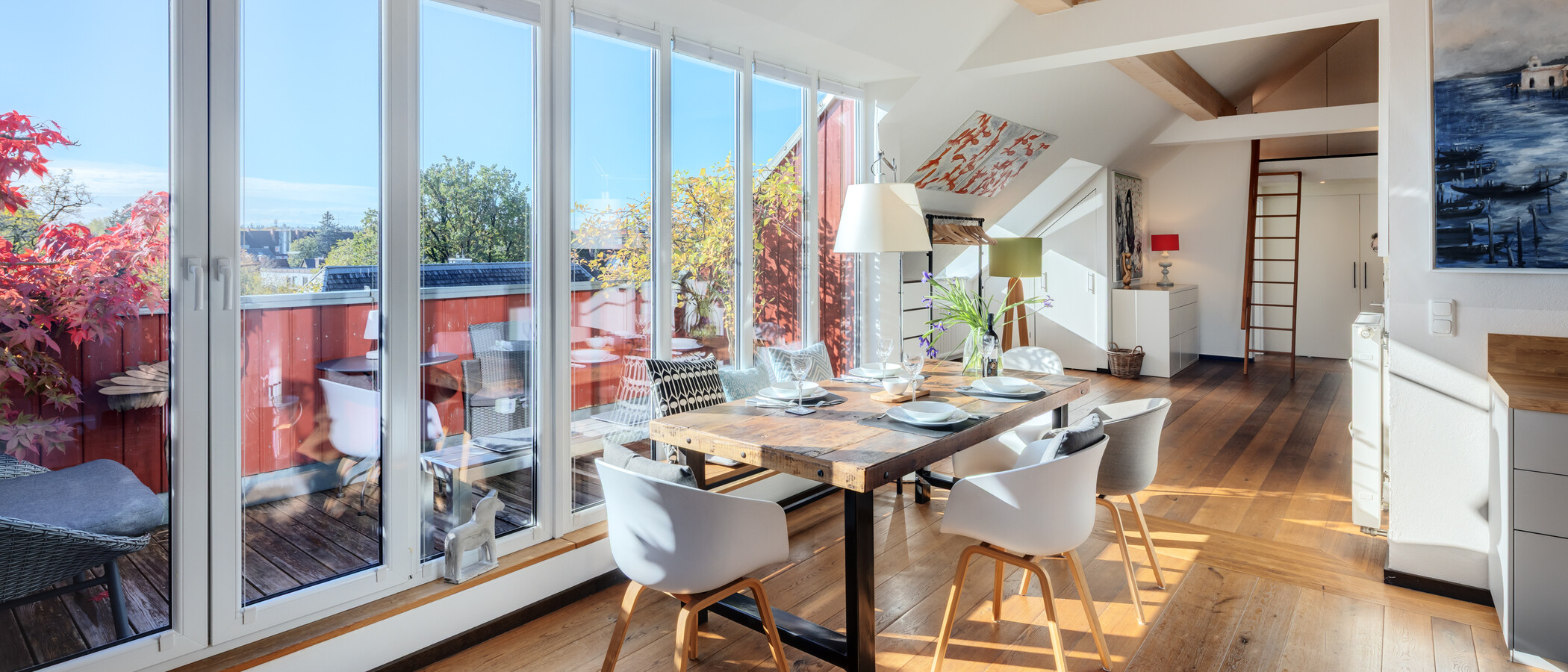 appartement avec mezzanine München Obergiesing 01 pièce à vivre 15054