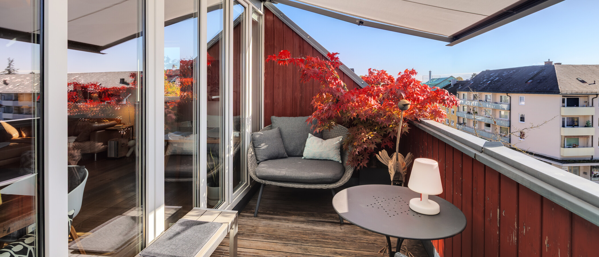 appartement avec mezzanine München Obergiesing 01 terrasse sur le toit 15054