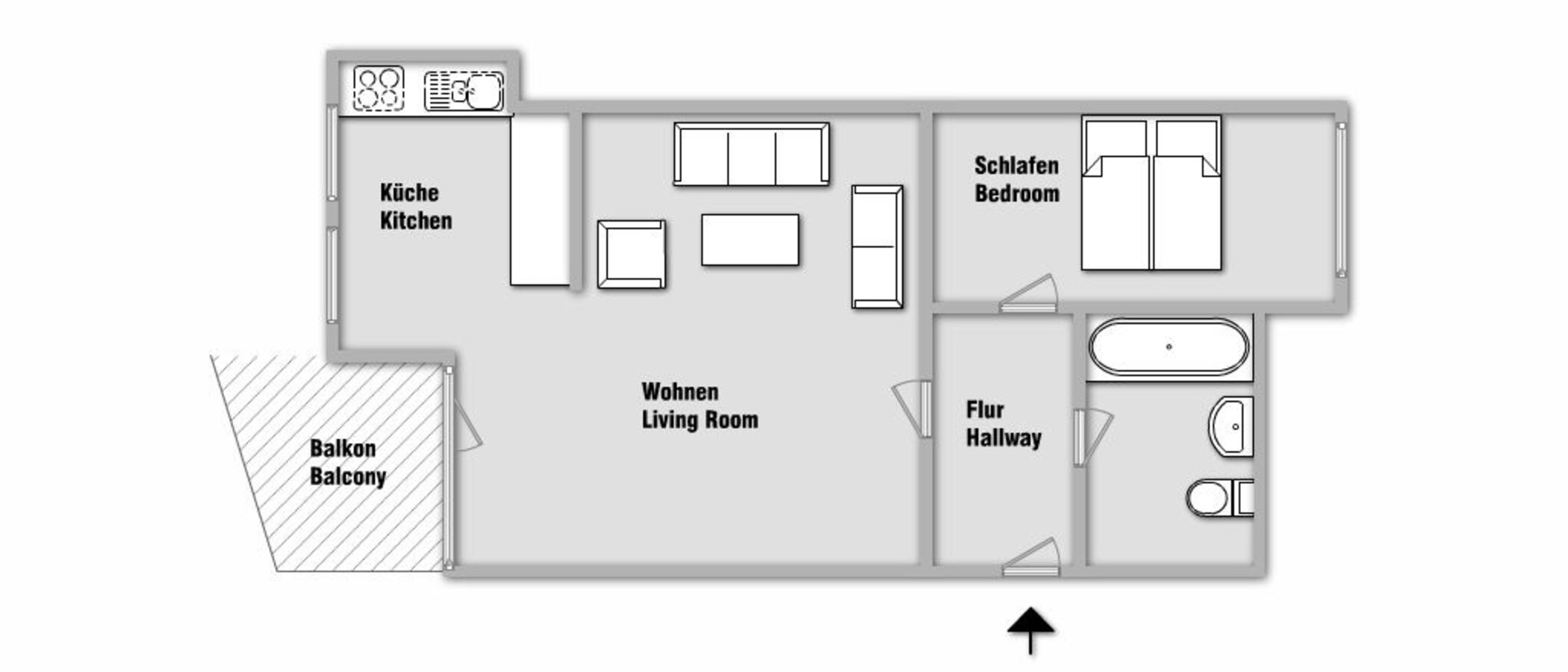 appartement München Glockenbachviertel 01 plan d'étage 1531