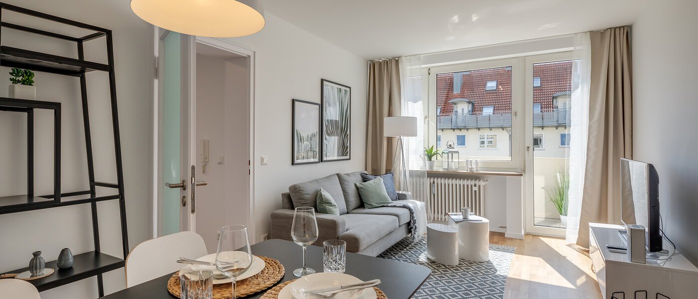 appartement München Schwabing-Georgenschwaige 01 salle de séjour 1561