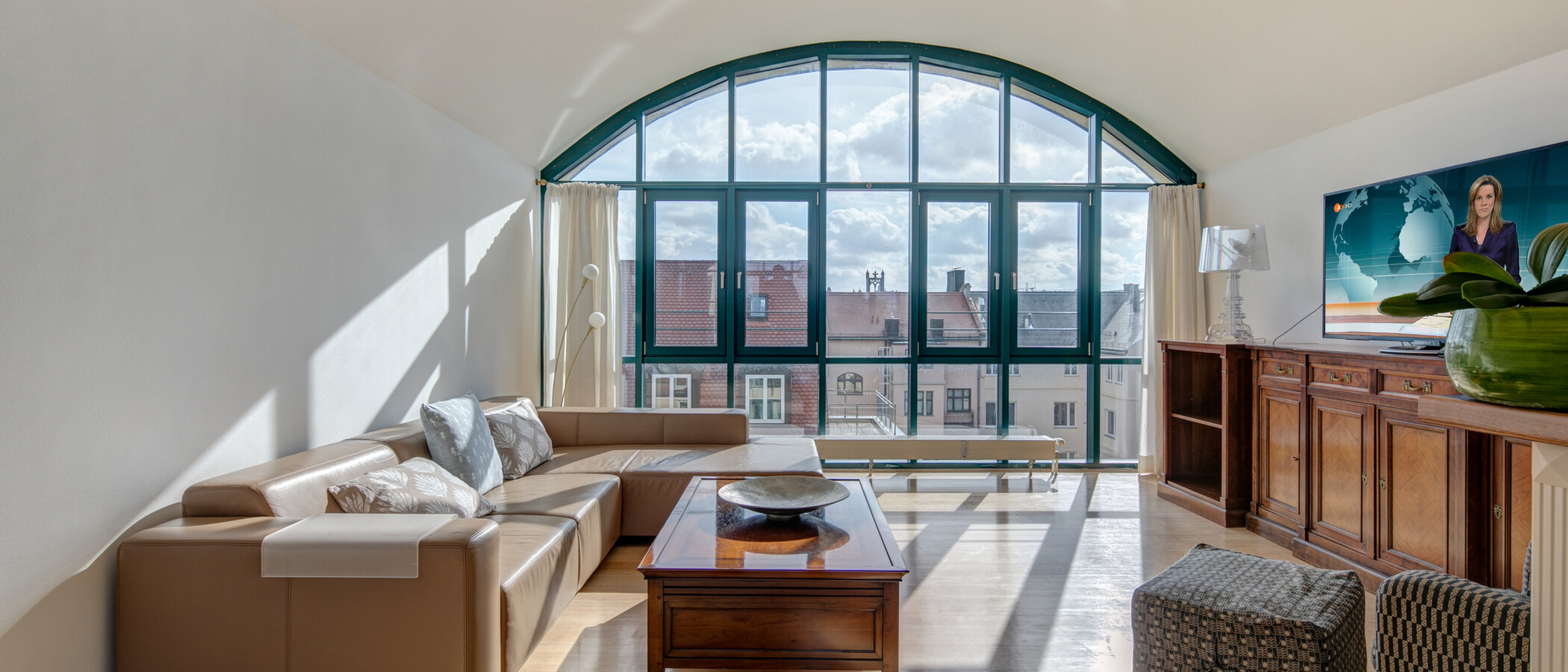 appartement avec terrasse sur le toit München Maxvorstadt - Westen 01 salon 1607