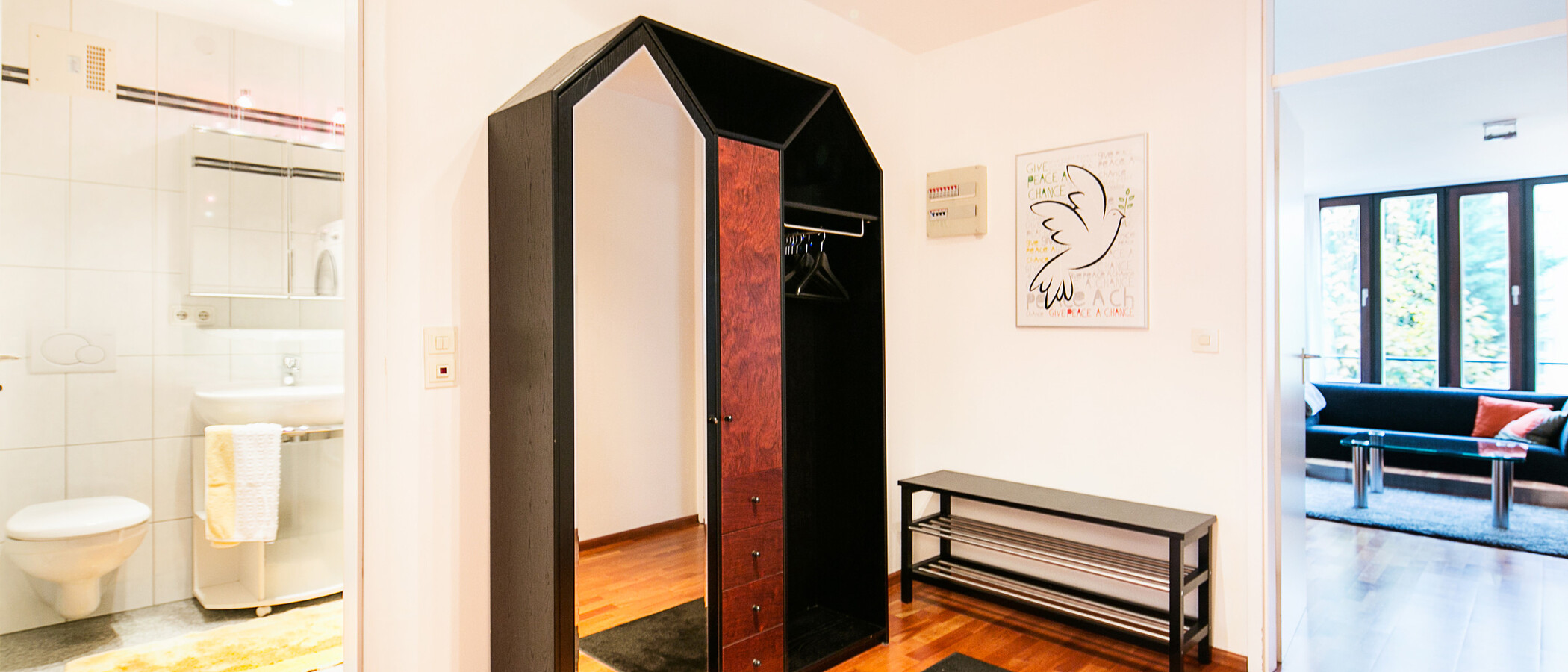 appartement München Schwabing (rechts der Leopoldstraße) 02 entrée/couloir 1976