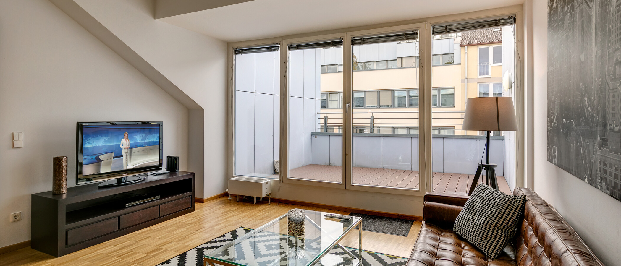 appartement avec terrasse sur le toit München Maxvorstadt - Museumsviertel 05 salon 2