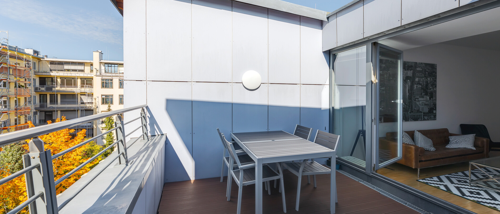 appartement avec terrasse sur le toit München Maxvorstadt - Museumsviertel 01 terrasse 2
