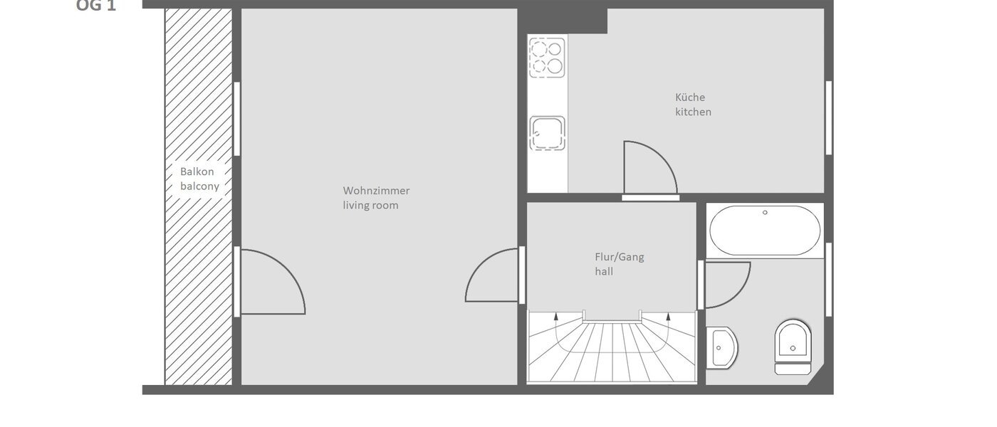 appartement München Solln 02 plan d'étage 2378
