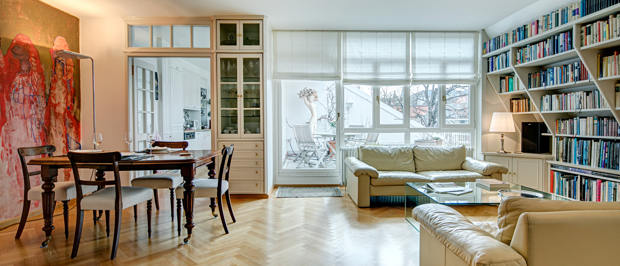 appartement avec terrasse sur le toit München Schwabing (rechts der Leopoldstraße) 01 salon 2693