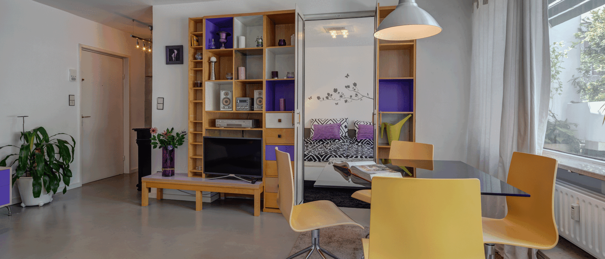 appartement avec terrasse sur le toit München Neuhausen 02 salle de séjour 2774