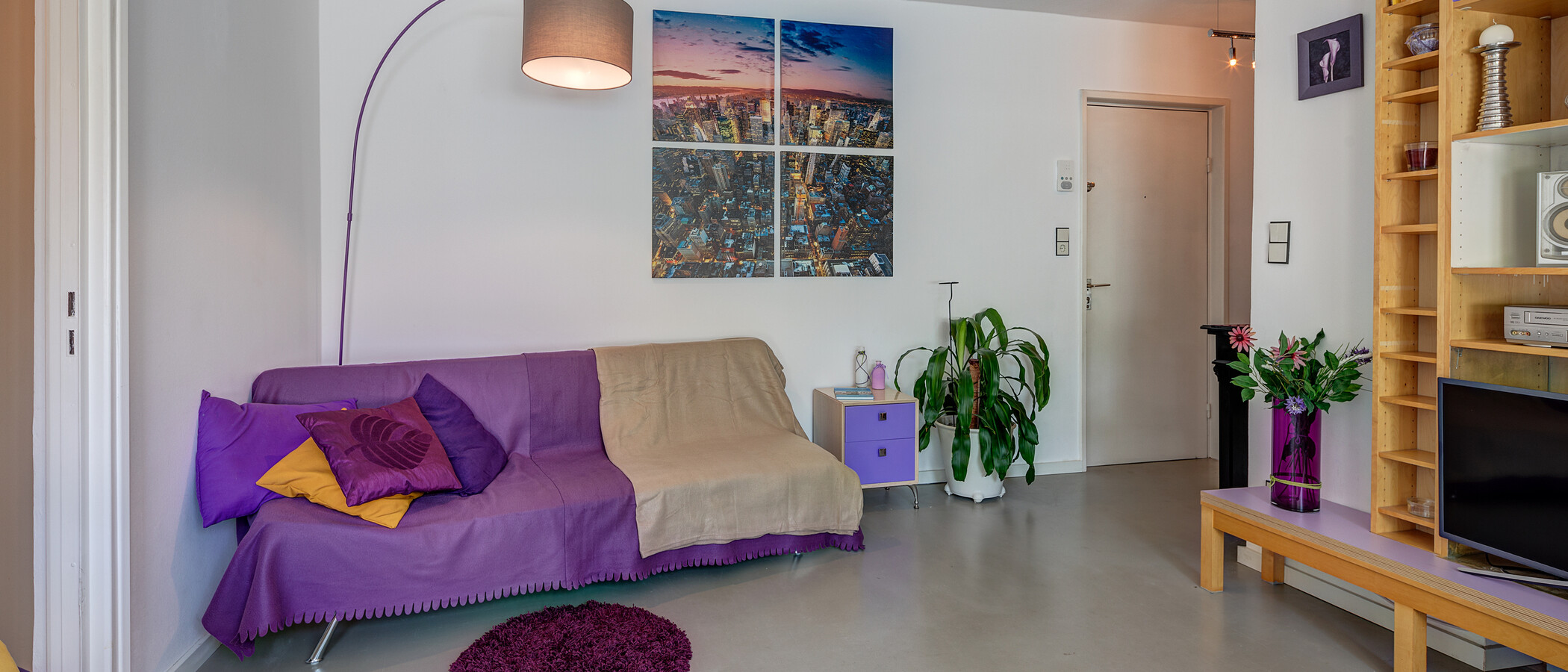 appartement avec terrasse sur le toit München Neuhausen 03 salle de séjour 2774