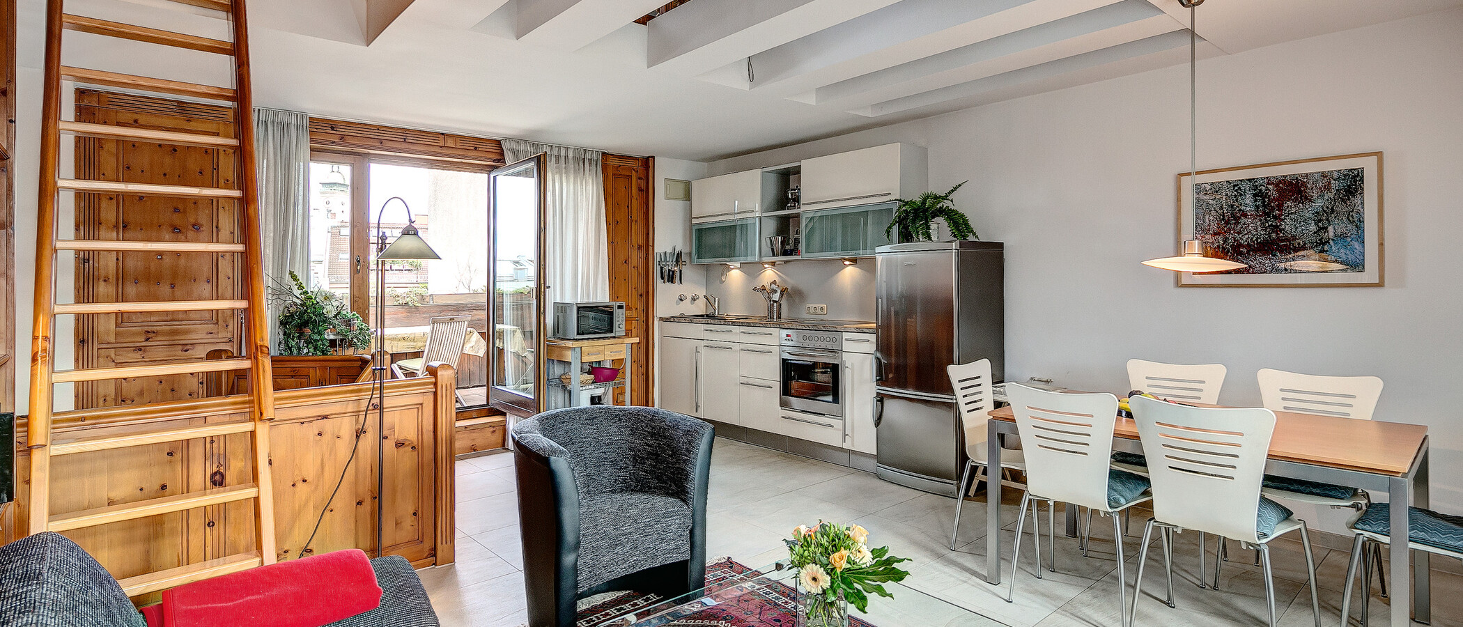 appartement avec terrasse sur le toit München Gärtnerplatzviertel 02 salon 4036