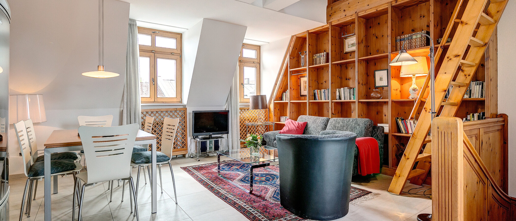 appartement avec terrasse sur le toit München Gärtnerplatzviertel 04 salon 4036