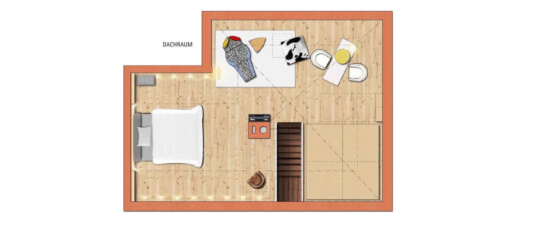 appartement style maisonnette München Pasing 02 plan d'étage 407