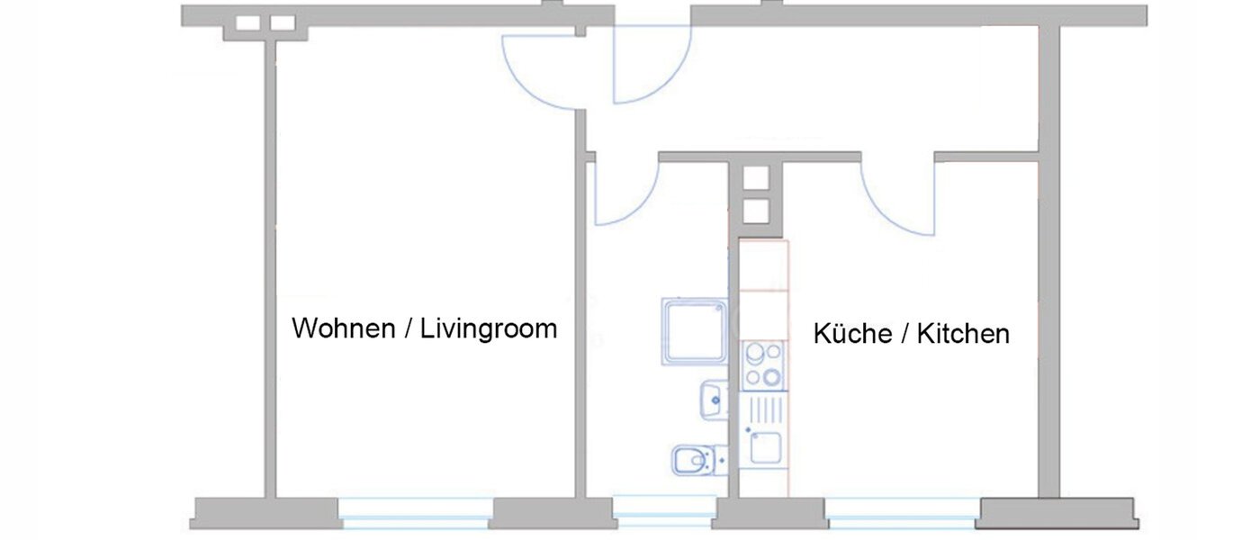 appartement München Maxvorstadt - Universitätsviertel 01 plan d'étage 4156