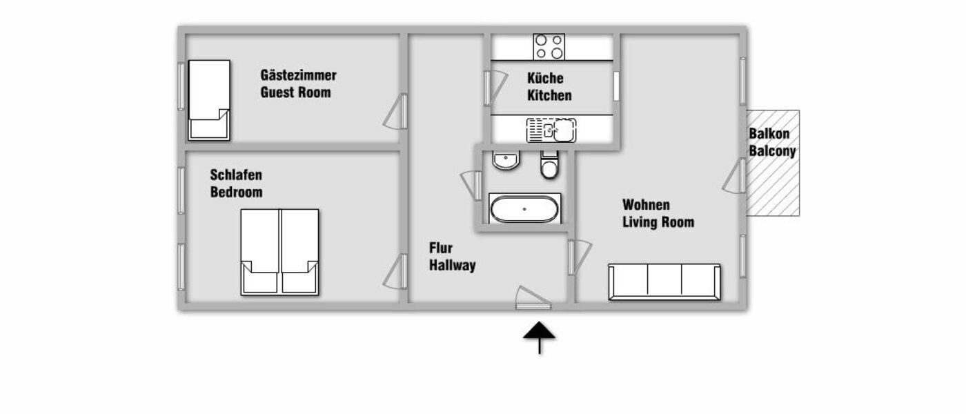 appartement München Lehel 01 plan d'étage 4400