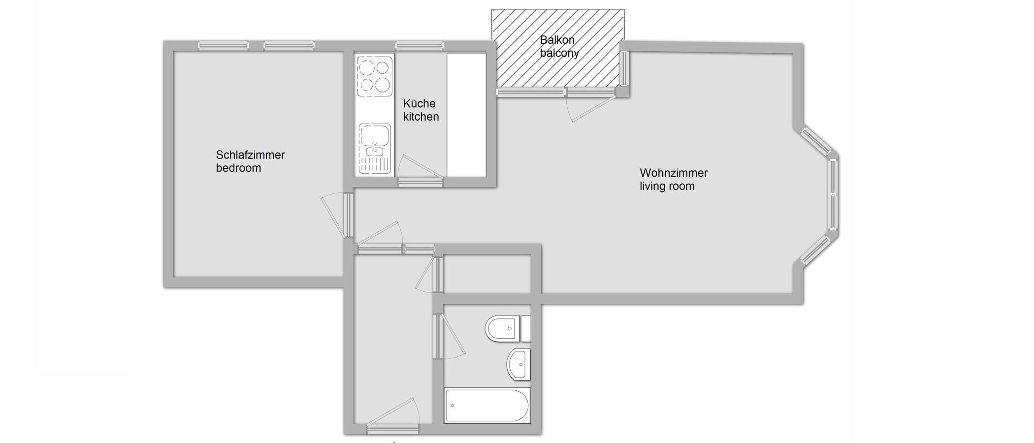 appartement München Obersendling 01 plan d'étage 4519