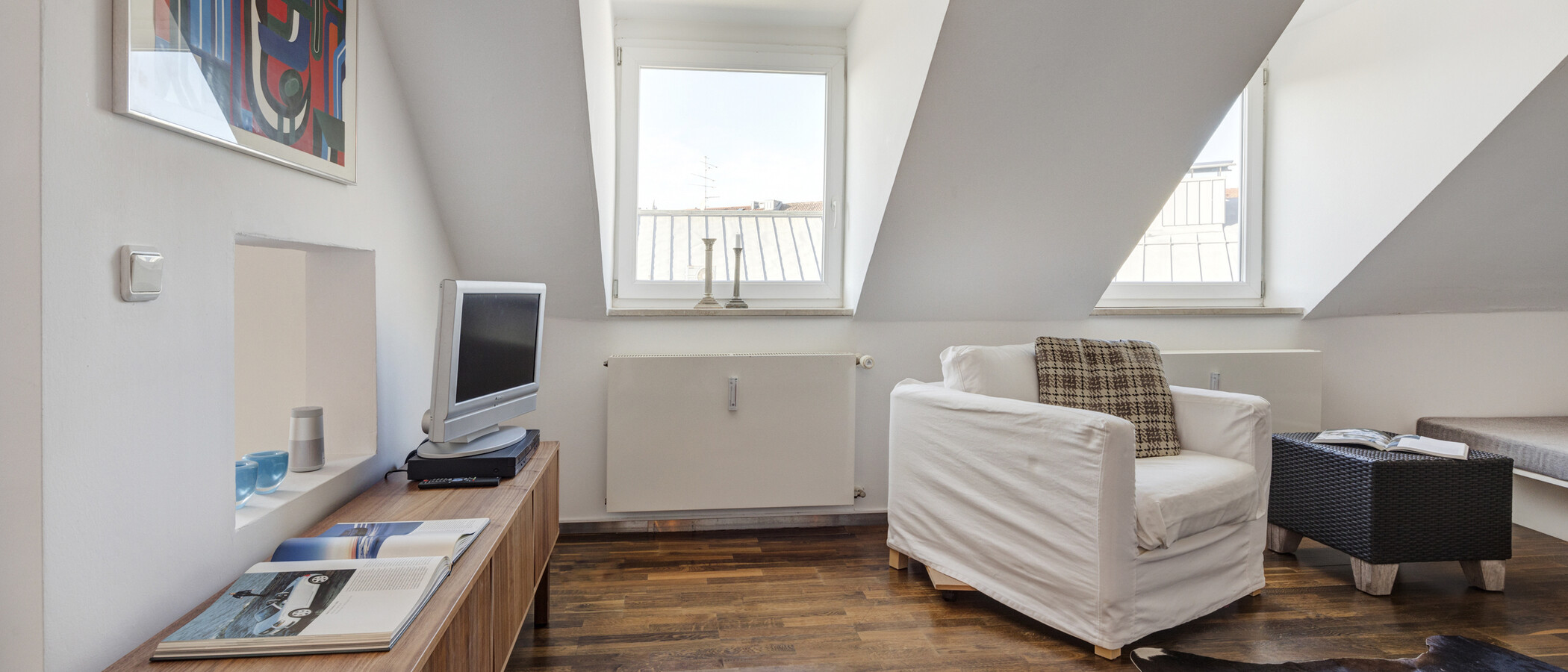 appartement avec terrasse sur le toit München Maxvorstadt 04 salon 5221