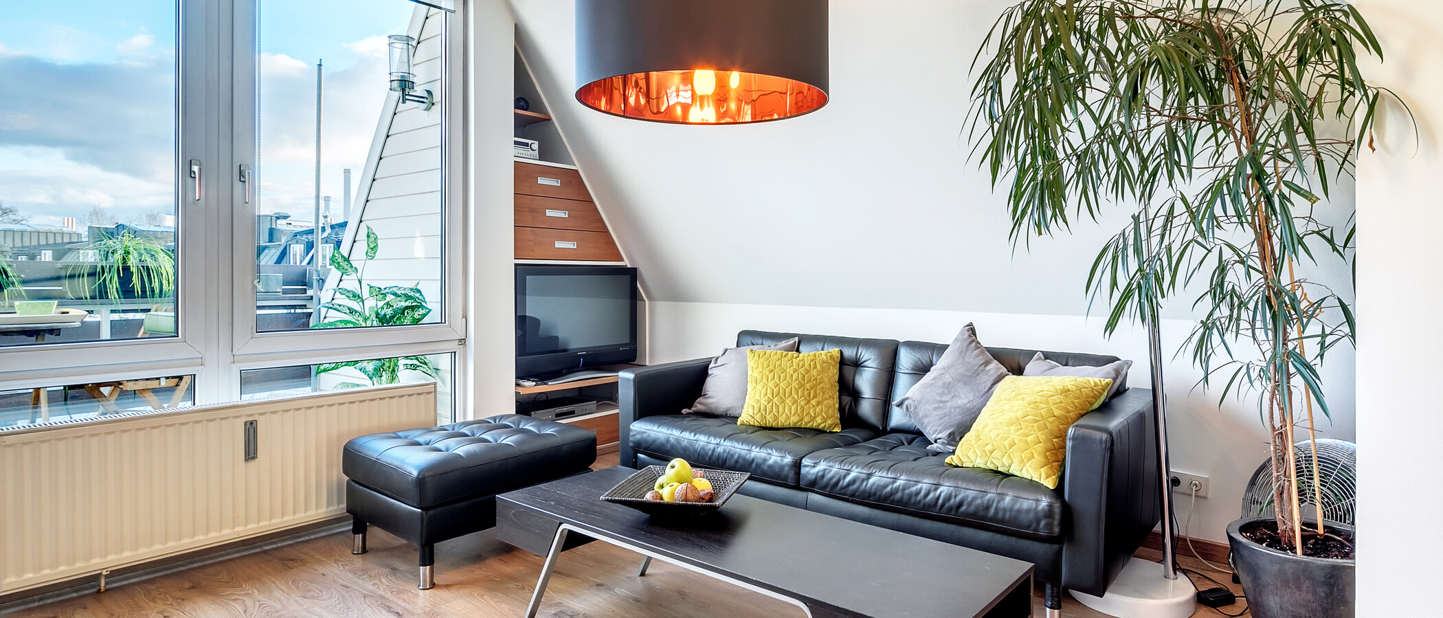appartement avec terrasse sur le toit München Isarvorstadt 01 salon 5524