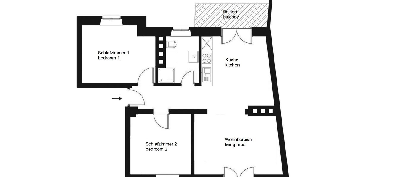 appartement München Schwabing 01 plan d'étage 5558