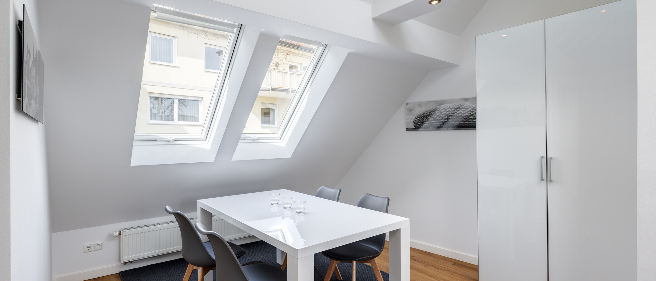 appartement sous les toits München Schwabing 05 pièce à vivre 5576