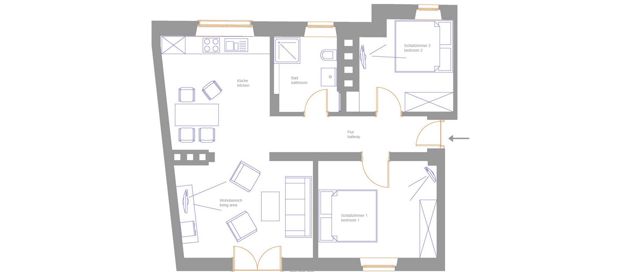 appartement München Schwabing-Nord (zw. Leopoldstraße & Englischen Garten) 01 plan d'étage 5577