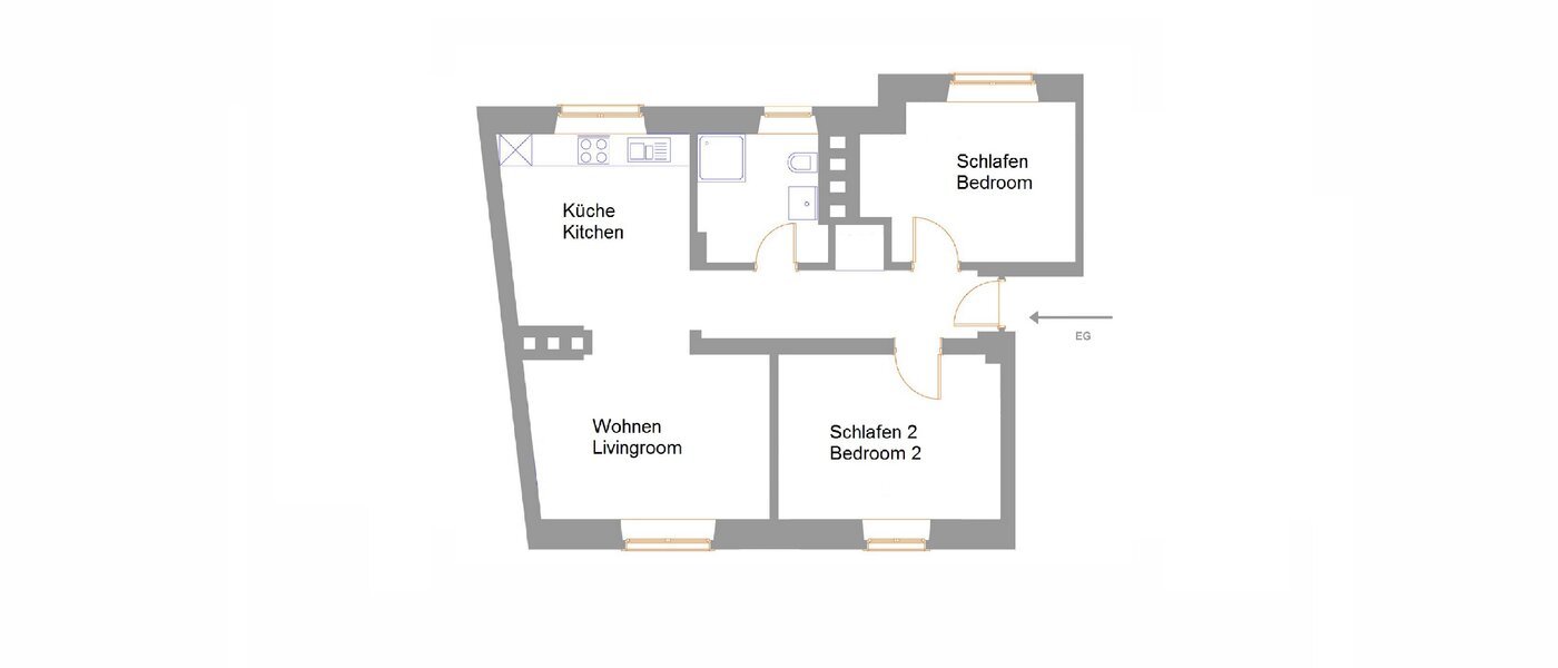 appartement München Schwabing 01 plan d'étage 5588
