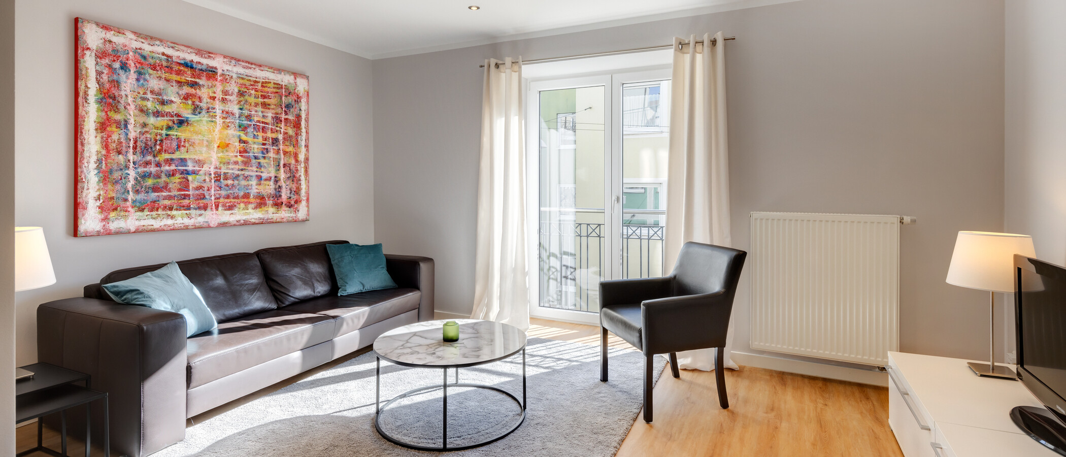 appartement München Schwabing 02 pièce à vivre 5589